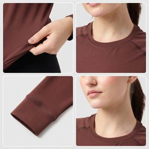 Camisa de Compresión Formal para Mujer, Manga Larga, de Alta Calidad, Ligera, de Secado Rápido, Transpirable, de Color Sólido, a Bajo Precio - Product Image 6