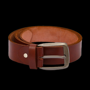 Genuine Cowhide Leather <b>Belt</b> Solid Black Pin Buckle Formal Style Durable Men's Business <b>Belt</b> Silver Rectangular Buckle - Product Image 4