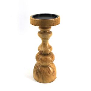 Support de bougie en bois artisanal pour la décoration intérieure, élégants bougeoirs en bois, lanternes et pots à bougies - Product Image 6