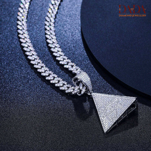 สร้อยคอจี้รูปทรงพีระมิดแบบ Iced Out พร้อมโซ่ Cuban Link เครื่องประดับฮิปฮอป จี้แบบ Statement สร้อยคอสตรีทแวร์แบบกำหนดเองสำหรับผู้ชาย - Product Image 2