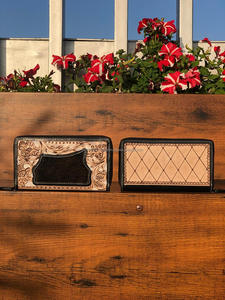 Cartera de mano de cuero para mujer, Cartera de cuero occidental con tallado a mano, Cartera de cuero para mujer, Cartera de pelo para ocultar - Product Image 5