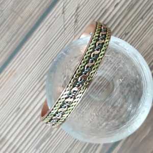 Pulsera de Cobre Hecha a Mano al por Mayor, Chapada en Oro, Estilo Vintage, Unisex, Ajustable - Product Image 1