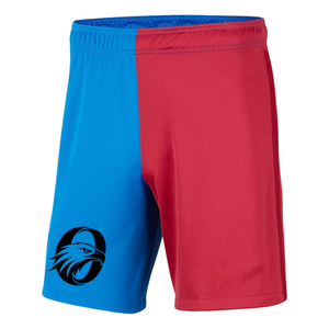 Men Blue <b>Red</b> Two <b>Tone</b> Soccer Shorts Polyester Athletic Football Training Match Team Wear Sports Uniform Apparel - Product Image 1