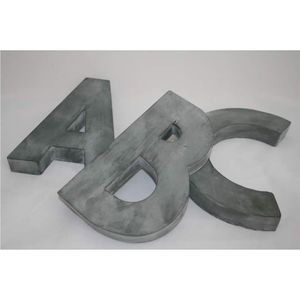 Letras del Alfabeto de Metal Galvanizado Industrial para Decoración de Paredes, Letras Metálicas 3D Rústicas Grandes para Decoración del Hogar, Letreros para Eventos, Venta al por Mayor - Product Image 1