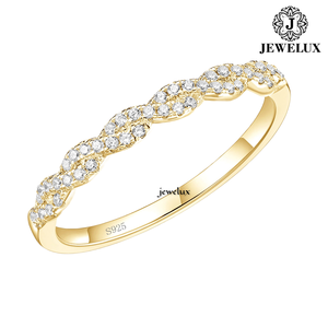 แหวนเงินแท้ 925 ประดับไพลินทรงหยดน้ำสำหรับผู้หญิงจาก Jewelux ดีไซน์โรแมนติกจากอินเดีย - Product Image 5