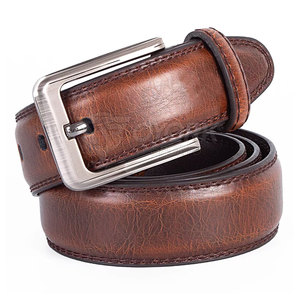 Cinturón de Cuero Premium, Cinturón de Cuero Clásico con Bordes Refinados y Hebilla Resistente para un Uso Diario Duradero - Product Image 6