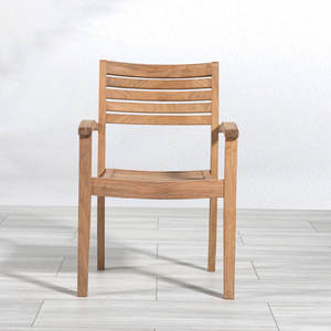 เก้าอี้พักผ่อนไม้สักคุณภาพสูงสำหรับใช้งานกลางแจ้ง เหมาะสำหรับโครงการร้านกาแฟ โรงแรม และร้านอาหาร - Product Image 1