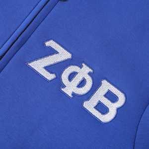 เสื้อแจ็คเก็ตวอร์มอัพ Zeta Phi Beta Blue Air Tech Fleece สำหรับผู้หญิง เสื้อแจ็คเก็ตซิปแบบสปอร์ต สไตล์กรีก สำหรับชมรมนักศึกษา เสื้อคลุมกีฬาแบบเบาสบาย สตรีทแวร์ - Product Image 3