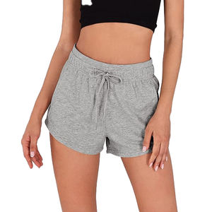 Shorts d'intérieur en polaire écologique 220g pour femme, doux et confortables, taille mi-haute, coupe décontractée, avec cordon de serrage, chauds pour l'hiver - Product Image 1