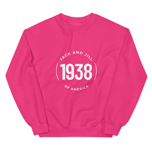 Sweat-shirt unisexe rose vif à col rond, avec motif brodé circulaire, en polaire, à manches longues, vêtement décontracté et tendance - Product Image 1
