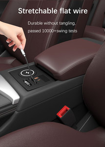 Hub USB con Caricatore Wireless e Luce Ambientale per <span class=keywords><strong>Audi</strong></span> <span class=keywords><strong>A4</strong></span> A4L, Compatibilità OEM 1:1, Stazione di Ricarica Rapida PD Retrattile per Console - Product Image 6