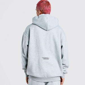 Ensemble de survêtement gris à capuche de qualité exceptionnelle pour homme, streetwear, sweat-shirt et pantalon en coton longs avec imprimé lettres, coupe classique - Product Image 5