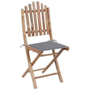 Ensemble de salle à manger d'extérieur pliable de taille moyenne en bambou naturel, mobilier de jardin - Product Image 3