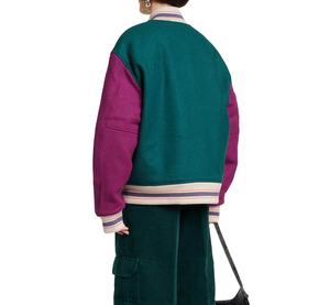 Blousons universitaires en laine 2026 avec logo personnalisé brodé sur les manches, corps entièrement en laine, uniforme de baseball, veste universitaire - Product Image 6