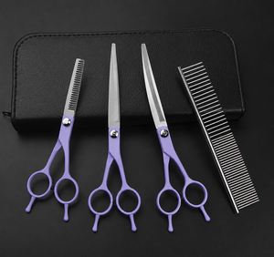 Premium Pet Grooming <b>Scissors</b> Set – Made from High-Quality Stainless Steel, Professional <b>Dog</b> & Cat Hair Cutting Kit with Case - Product Image 6