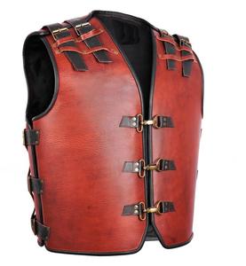 Gilet de moto en cuir personnalisé 2026 pour homme – Imperméable, coupe-vent, respirant, grande taille, protection optimale - Product Image 4