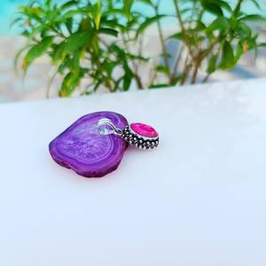 Pendentif artisanal en zoïsite rubis rouge, serti en argent sterling, bijou élégant pour femme et enfant, cadeau raffiné - Product Image 3