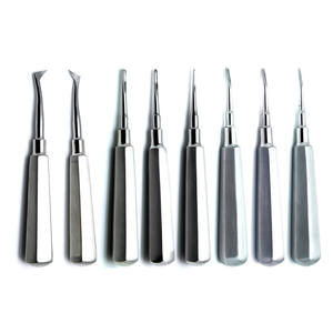 8 Pcs Stainless Steel Dental Elevators Set Straight & Curved Cryer Elevators Bone & Tissue Remover Extraction By Grip Surgical - Product Image 4