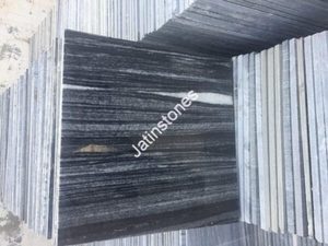 Losa de Piedra con Patrón de Rayas de Mármol Negro Markino para Revestimiento Arquitectónico, Mostrador de Recepción, Tablero de Mesa, Escalera, Loseta para Escalones - Product Image 3