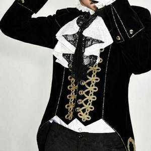 Chaqueta Retro Steampunk Gótica para Hombre, Chaqueta Negra con Cuello en V y Cola de Golondrina, 2026 - Product Image 3