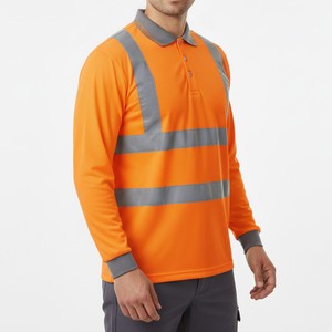 Camisa de Trabajo Reflectante de Alta Visibilidad Personalizada para Trabajadores de la Construcción, Manufactura y Mantenimiento - Product Image 4