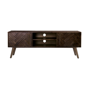 Minimalist <b>Solid</b> <b>Wood</b> TV Cabinet with Open <b>Shelving</b> for Cozy Home - Product Image 2