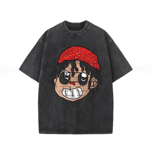 T-shirts pour hommes de haute qualité 100% coton, coupe oversize streetwear délavée à l'acide, impression numérique, prix de gros - Product Image 6