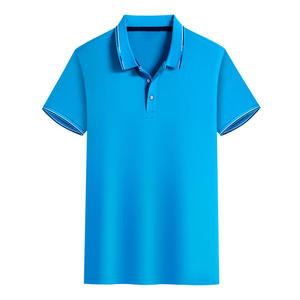 Prix de gros T-shirt pour homme, polo à séchage rapide pour homme, t-shirt en coton avec col, services OEM - Product Image 3
