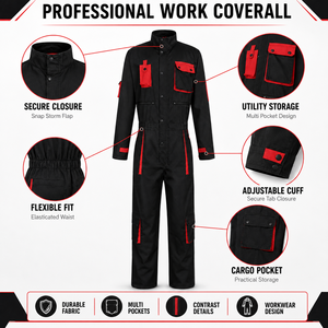 Combinaison de Travail Personnalisée pour Ouvriers d'Usine – Tissu Sergé Durable, Fermeture à Boutons Pression Sécurisée – Fournisseur de Vêtements de Travail pour l'Entretien et l'Ingénierie - Product Image 5