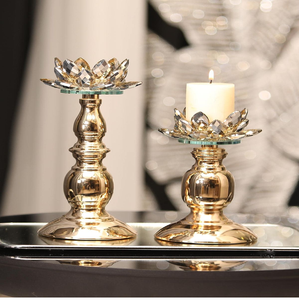 Support artistique pour feuilles d'or et branches fleuries avec bol en verre fumé. Décoration chic. Disponible aux prix de gros. - Product Image 6