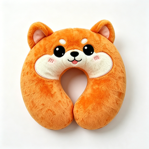 Shiba Inu U-<b>shaped</b> travel <b>pillow</b> ,Plush Shiba Inu neck support <b>pillow</b>, Cute Shiba Inu travel <b>pillow</b> - Product Image 4