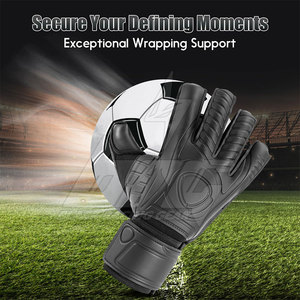 Custom Professional Goalkeeper <b>Gloves</b> <b>with</b> Customized German Contact Latex Palm Strong <b>Grip</b> Finger Protection Football Match - Product Image 3