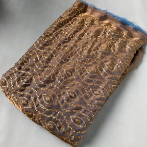 Tela de Seda Espacial con Lentejuelas Leriya y Bordado de Hilo Zari en Zigzag, Elegante y de Alta Gama, para Vestidos de Novia, Suministro Mundial - Product Image 2