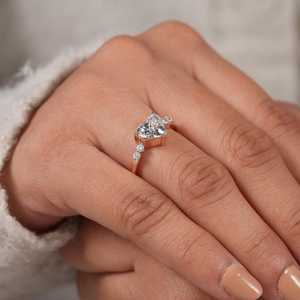Love <b>Proposal</b> Heart Cut Diamond Romantic <b>Ring</b> 2.00CT Lab Grown 14K Solid Gold Fine Wedding Surprise Gift Jewelry For Lover - Product Image 3