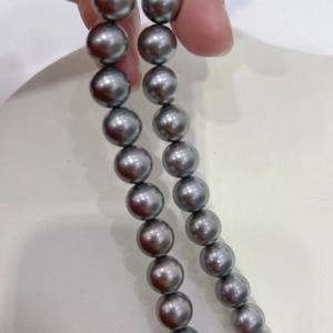 Collier en lin de haute qualité de 6-7 mm, longueur 70 cm, design perle ronde impeccable, vente en gros fabricant - Product Image 3