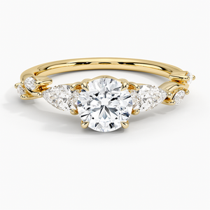 Bague de fiançailles en or, design élégant, style diamant étincelant, pierre romantique, cadeau de mariage pour la mariée - Product Image 3