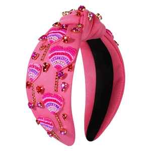 Decorative Handmade Embroidery Seed Beaded Hair Bands For <b>Teachers</b> Parties <b>Gifting</b> Customized Modern Hair Hoop Hair Accessories - Product Image 2