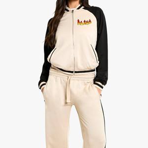 Wholesale Price Winter Streetwear Solid Reversible Tracksuit Hooded Drawstring <b>Jacket</b> Jogger Set Athletic Sportswear Training - Product Image 1