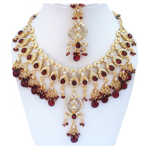 Luxury Bridal Engagement Necklace Earring Headpiece Set Copper Alloy Zircon Flower Design Vintage Wedding Anniversary Party - Product Image 1