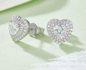 Elegantes y Modernos Pendientes de Diamantes en Forma de Corazón, Cultivados en Laboratorio, Certificados por IGI, Color D/E/F, Oro, Oro Rosa, Oro Blanco, Plata, Regalo de Compromiso para Mujer - Product Image 5