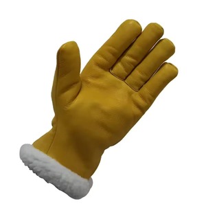 Fournisseur en gros de gants de soudage en cuir de vache, gants de soudage renforcés sur la paume, gants de travail en cuir résistants aux coupures et à la chaleur - Product Image 3