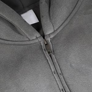 Nuevo Diseño, Sudadera con Capucha de 500 g/m², Estilo Urbano, Felpa Francesa, Efecto Desgastado por el Sol, 100% Algodón, Bordado, Cierre de Cremallera, Corte Recortado - Product Image 5