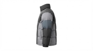 Men's Color Puffer <b>Jacket</b> Windproof Polyester Winter Casual <b>Thick</b> Zipper Puffer <b>Jacket</b> For Man - Product Image 3