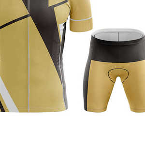 Ensembles de shorts de cyclisme pour hommes personnalisés de haute qualité, designs sur mesure, coupe-vent, respirants, antibactériens, écologiques, 100% 320g - Product Image 3