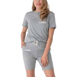 Lightweight Shorts Set Casual Wear T Shirts Yoga Shorts Sets Women Gym Fitness Loose Fit Tee Shirts Shorts Sets Summer Jogging - Product Image 1