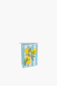 Nueva Funda de Pasaporte de Piel Sintética con Cuentas, Porta Tarjetas Bordado, Hecho a Mano con Lentejuelas, Perlas y Cuentas de Semillas, Botón Personalizado - Product Image 5