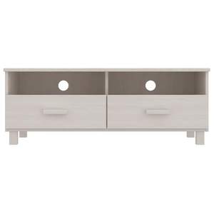 Meuble TV HAMAR en bois de pin massif blanc 41,7"x15,7"x15,7" - Product Image 3