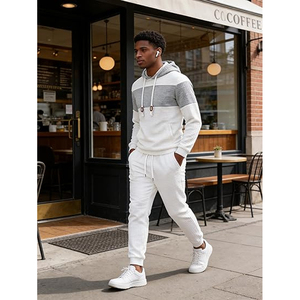 Conjunto Deportivo de Algodón para Hombre, Sudadera con Capucha, Pantalones Deportivos, Ropa Deportiva para Entrenamiento, Uso Diario - Product Image 5