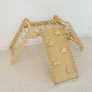 Cadre d'escalade triangulaire pliable Montessori pour aire <span class=keywords><strong>de</strong></span> <span class=keywords><strong>jeux</strong></span> intérieure avec <span class=keywords><strong>arche</strong></span> et toboggan pour bébé pour l'école - Product Image 4