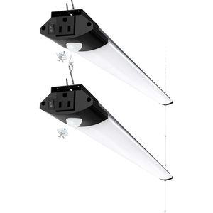 BS84 84W 5000K 10000LM LED Sensor Workshop <b>Lights</b> Motion Activated 4FT <b>Plug</b> Fixtures for Garage & Shop Linka Compatible - Product Image 1